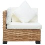 Corner sofa with natural rattan cushions by vidaXL, Modular outdoor sofas - Ref: Foro24-286279, Price: 209,99 €, Discount: %