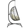 Egg Steel Hängesessel synthetisches Rattan Kissen cremeweiß von , Gartenwippen - Ref: Foro24-360046, Preis: 211,16 €, Rabatt: %