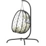 Egg Steel Hängesessel synthetisches Rattan Kissen cremeweiß von , Gartenwippen - Ref: Foro24-360046, Preis: 211,16 €, Rabatt: %