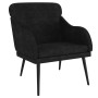 Black velvet armchair 63x76x80 cm by , Armchairs - Ref: Foro24-351440, Price: 99,68 €, Discount: %