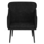 Black velvet armchair 63x76x80 cm by , Armchairs - Ref: Foro24-351440, Price: 99,68 €, Discount: %