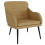 Brown velvet armchair 63x76x80 cm by , Armchairs - Ref: Foro24-351442, Price: 86,38 €, Discount: %