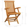 Garden chairs 6 units teak wood with burgundy cushions by , Garden chairs - Ref: Foro24-3062565, Price: 403,99 €, Discount: %