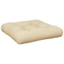 Cojín para sofá de palets de tela beige 50x50x12 cm de , Cojines para sillas y sofás - Ref: Foro24-314370, Precio: 21,07 €, D...