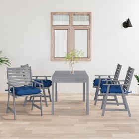 Dining garden chairs with cushions 4 pcs solid acacia wood by , Garden chairs - Ref: Foro24-3078429, Price: 309,99 €, Discoun...