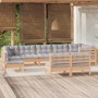 9-piece garden furniture set with solid pine wood cushions by , Garden sets - Ref: Foro24-3096477, Price: 742,53 €, Discount: %