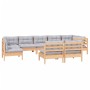 Set mit 9 Gartenmöbeln und Kissen aus massivem Zirbenholz von , Gartensets - Ref: Foro24-3096477, Preis: 742,53 €, Rabatt: %