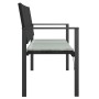 2-seater garden bench with black synthetic rattan cushion by , garden benches - Ref: Foro24-364119, Price: 71,92 €, Discount: %