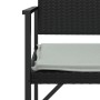 2-seater garden bench with black synthetic rattan cushion by , garden benches - Ref: Foro24-364119, Price: 71,92 €, Discount: %