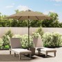 Garden umbrella with metal pole 300 cm taupe gray by , Umbrellas - Ref: Foro24-44500, Price: 70,37 €, Discount: %