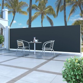 Retractable side awning 160x500 cm black by , Umbrellas - Ref: Foro24-45460, Price: 88,99 €, Discount: %