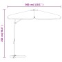 Garden umbrella with steel pole 300 cm burgundy by , Umbrellas - Ref: Foro24-47316, Price: 88,99 €, Discount: %