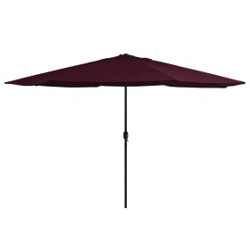 Outdoor-Regenschirm mit burgunderroter Metallstange 390 cm von , Sonnenschirme - Ref: Foro24-47382, Preis: 77,99 €, Rabatt: %