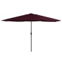 Outdoor-Regenschirm mit burgunderroter Metallstange 390 cm von , Sonnenschirme - Ref: Foro24-47382, Preis: 78,13 €, Rabatt: %