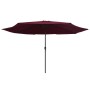 Outdoor umbrella with a 390 cm red burgundy metal pole by , Umbrellas - Ref: Foro24-47382, Price: 77,99 €, Discount: %