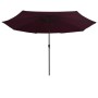 Outdoor umbrella with a 390 cm red burgundy metal pole by , Umbrellas - Ref: Foro24-47382, Price: 77,99 €, Discount: %