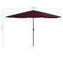 Outdoor umbrella with a 390 cm red burgundy metal pole by , Umbrellas - Ref: Foro24-47382, Price: 77,99 €, Discount: %