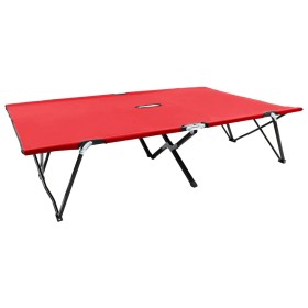 Rote doppelt klappbare Sonnenliege aus Stahl von , Liegen - Ref: Foro24-47761, Preis: 110,69 €, Rabatt: %