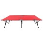 Folding double steel red sun lounger by , Loungers - Ref: Foro24-47761, Price: 111,48 €, Discount: %