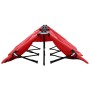 Tumbona doble plegable acero roja de , Tumbonas - Ref: Foro24-47761, Precio: 110,69 €, Descuento: %