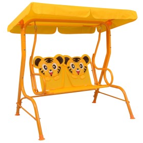 Banco balancín para niños tela amarillo 115x75x110 cm de , Balancines de jardín - Ref: Foro24-48098, Precio: 102,45 €, Descue...