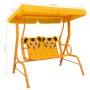 Banco balancín para niños tela amarillo 115x75x110 cm de , Balancines de jardín - Ref: Foro24-48098, Precio: 102,45 €, Descue...