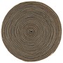 Alfombra de yute tejida a mano diseño espiral negro 90 cm de , Alfombras - Ref: Foro24-133719, Precio: 29,62 €, Descuento: %