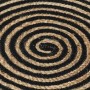 Alfombra de yute tejida a mano diseño espiral negro 90 cm de , Alfombras - Ref: Foro24-133719, Precio: 29,62 €, Descuento: %