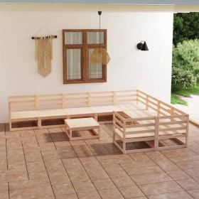 10-piece solid pine wood garden furniture set by , Garden sets - Ref: Foro24-3075989, Price: 635,71 €, Discount: %