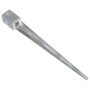 Ground spikes 2 units galvanized steel silver 9x9x90 cm by , Spikes for anchoring in the ground - Ref: Foro24-145416, Price: ...