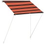 Toldo retráctil naranja y marrón 150x150 cm de , Toldos - Ref: Foro24-145894, Precio: 51,74 €, Descuento: %