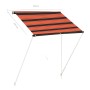 Toldo retráctil naranja y marrón 150x150 cm de , Toldos - Ref: Foro24-145894, Precio: 51,74 €, Descuento: %