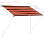 Toldo retráctil naranja y marrón 150x150 cm de , Toldos - Ref: Foro24-145894, Precio: 51,74 €, Descuento: %