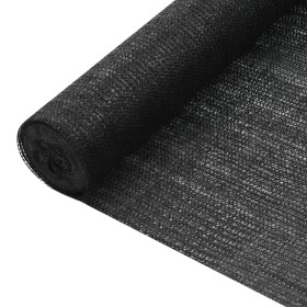 Black HDPE privacy net 1x50 m 75 g/m² by , Umbrellas - Ref: Foro24-149319, Price: 35,84 €, Discount: %