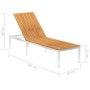 Solid acacia wood and stainless steel sun lounger by vidaXL, Loungers - Ref: Foro24-46493, Price: 205,19 €, Discount: %