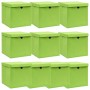 Storage boxes with lids 10 pcs green fabric 32x32x32 cm by , Storage baskets - Ref: Foro24-288372, Price: 53,03 €, Discount: %