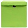 Storage boxes with lids 10 pcs green fabric 32x32x32 cm by , Storage baskets - Ref: Foro24-288372, Price: 53,03 €, Discount: %