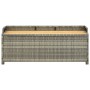 Gray synthetic rattan garden storage bench 120 cm by vidaXL, garden benches - Ref: Foro24-46481, Price: 228,87 €, Discount: %