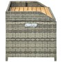 Gray synthetic rattan garden storage bench 120 cm by vidaXL, garden benches - Ref: Foro24-46481, Price: 228,87 €, Discount: %