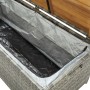 Gray synthetic rattan garden storage bench 120 cm by vidaXL, garden benches - Ref: Foro24-46481, Price: 228,87 €, Discount: %