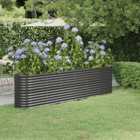 Anthracite powder-coated steel raised planter 260x40x68 cm by , Pots and planters - Ref: Foro24-318906, Price: 108,30 €, Disc...