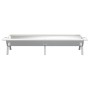 Stainless steel silver barbecue tray 158x42x31 cm by , Barbecues - Ref: Foro24-319968, Price: 105,29 €, Discount: %