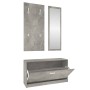 Set mueble zapatero 3 en 1 madera contrachapada gris hormigón de , Zapateros y organizadores de calzado - Ref: Foro24-342573,...