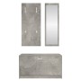 Set mueble zapatero 3 en 1 madera contrachapada gris hormigón de , Zapateros y organizadores de calzado - Ref: Foro24-342573,...