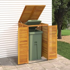 Solid acacia wood trash can shed 70x89x117 cm by , Waste container supports - Ref: Foro24-360027, Price: 207,68 €, Discount: %