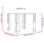 Pavillon mit Dach Stahl anthrazitgrau 300x300x270 cm von , Zelte und Pavillons - Ref: Foro24-360141, Preis: 209,41 €, Rabatt: %