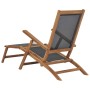 Silla de terraza con reposapiés de madera maciza de teca negra de vidaXL, Tumbonas - Ref: Foro24-47410, Precio: 121,83 €, Des...