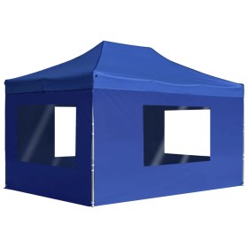 Professional folding tent with blue aluminum walls 4.5x3 m by , Tents and gazebos - Ref: Foro24-45497, Price: 287,45 €, Disco...