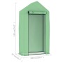 Greenhouse with steel structure 0.5 m² 1x0.5x1.9 m by , Greenhouses - Ref: Foro24-48168, Price: 36,24 €, Discount: %