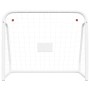 Fußballtor mit Stahlnetz und weißem Polyester 214x75x152 cm von , Fußballtore - Ref: Foro24-93734, Preis: 53,16 €, Rabatt: %